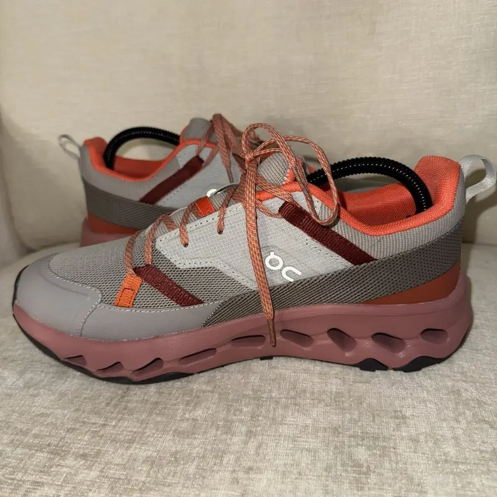 On Cloudhorizon Men’s Trail Running Shoes Size 8.5 Fog Mahogany Gray/Red/Orange